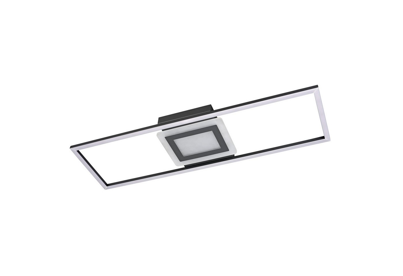 IC Home Deckenleuchte Deckenleuchte mit LED-Beleuchtung, schwenkbar, 2100 lm, 3000 K, LED fest integriert, modern im schlichten schwarz, ca. 52 x 41 x 6,5 cm IC Home Deckenleuchte Deckenleuchte mit LED-Beleuchtung, schwenkbar, 2100 lm, 3000 K, LED fest integriert, modern im schlichten schwarz, ca. 52 x 41 x 6,5 cm von IC Home