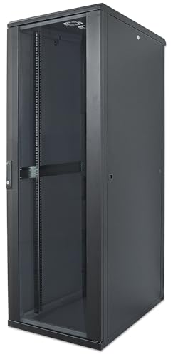 Intellinet 713504 48,26 cm 19" Netzwerkschrank 36 HE 1728 (H) x 600 (B) x 600 (T) mm Schutzklasse IP20 montiert schwarz von IC Intracom