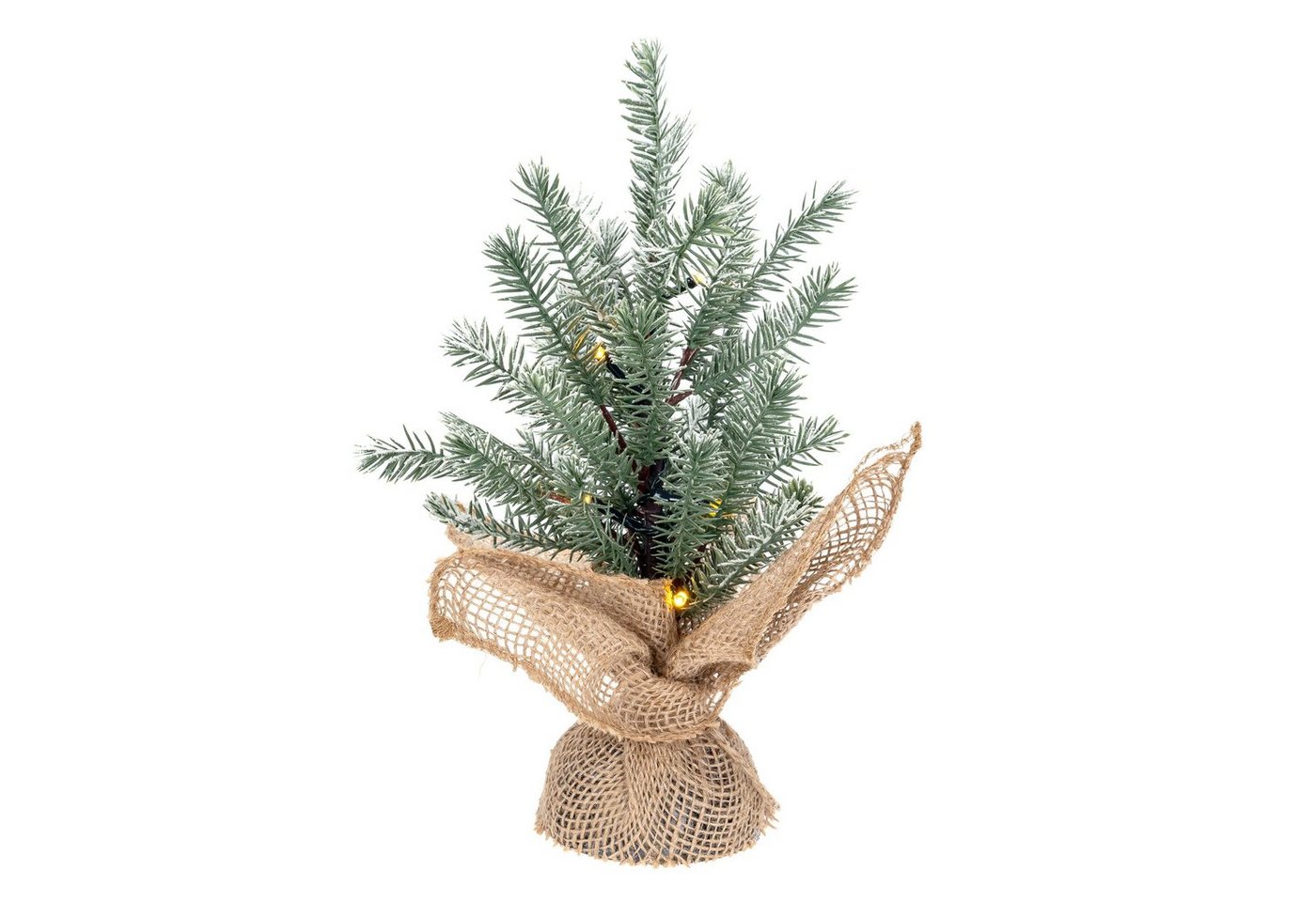 IC Winterworld Künstlicher Weihnachtsbaum Kleiner künstlicher LED Tannenbaum beschneit mit 5 Lichtern beleuchtet, ca. 30 cm hoch, Tisch Tannenbaum, batteriebetrieben von IC Winterworld