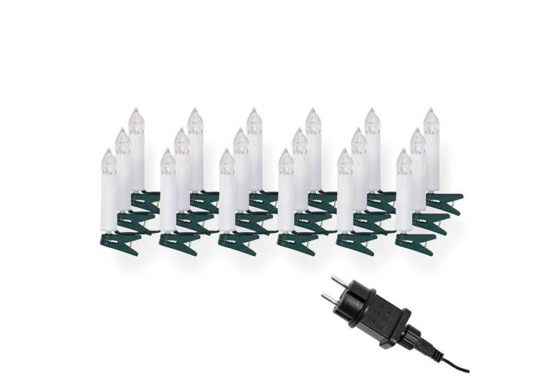 IC Winterworld LED-Lichterkette LED Lichterkette Weihnachtsbaum für innen, strombetrieben, 16-flammig, ohne Batterien, Retro Weihnachtskerzen für den Christbaum von IC Winterworld
