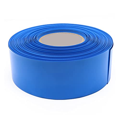 ICAMAS 1M 18650 Lipo Akku PVC Schrumpfschlauch Pack 125mm ~ 625mm Breite Blau Isolierte Folie Wrap Lithium Gehäuse Kabelmuffe (Color : Blue, Size : Width 380mm Dia242mm) von ICAMAS