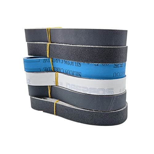 ICAMAS 5 Stück 25 x 762 mm Schleifband für Metall 1 "x 30" Karborundum-Band zum Schleifen und Schärfen von Messern P60-2500 (Größe: 5 Stück Körnung 2500 SFS) von ICAMAS