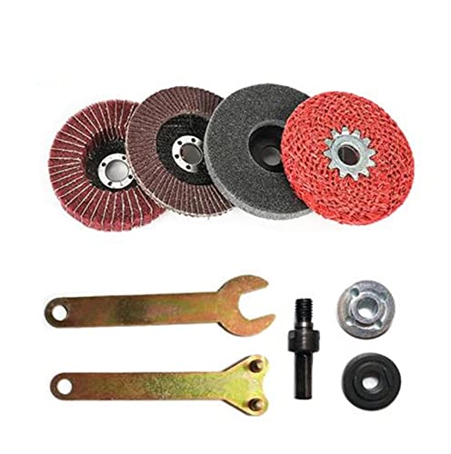 ICAMAS M10/M14 Sander Schleifbandadapter for 115/125 Elektro-Winkelschleifer mit M14 Gewindespindel for Holzbearbeitung Metallbearbeitung Newset DIY (Color : Set 1) von ICAMAS
