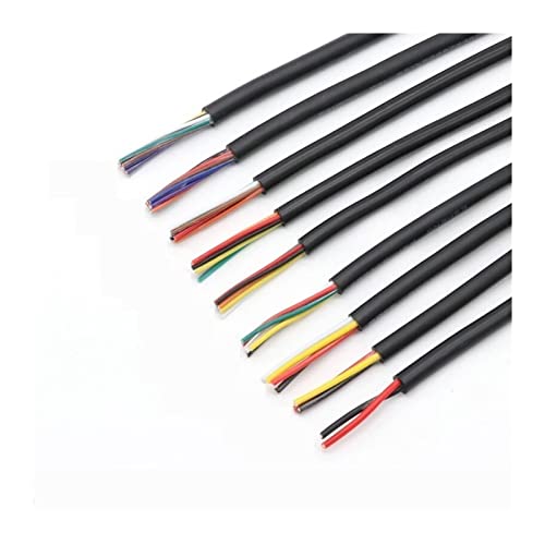 ICAMAS UL2464 20AWG Kupfersignalkabel Ummanteltes Drahtkabel 2 3 4 5 6 7 8 9 10 Kerne Elektronischer Audiodraht 2/5/10M (Size : 5M, Color : 5 Cores) von ICAMAS