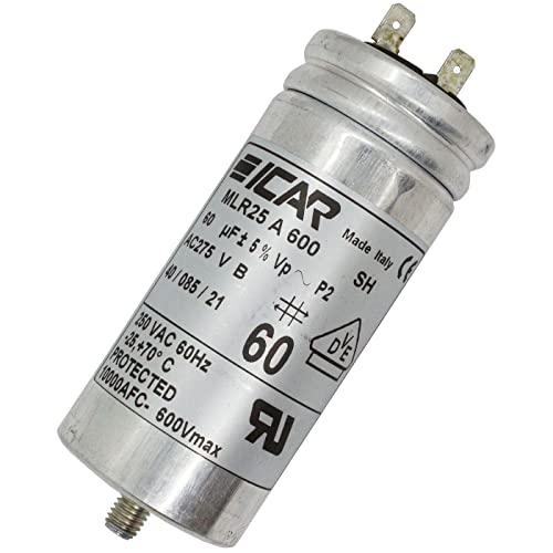 Anlaufkondensator Motorkondensator 60µF 250V 45x102mm Stecker 6,3x0,8mm ICAR 60uF Anlaufkondensator Motorkondensator 60µF 250V 45x102mm Stecker 6,3x0,8mm ICAR 60uF von IT-Tronics