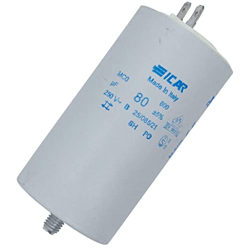 Anlaufkondensator Motorkondensator 80µF 250V 50x93mm Stecker 6,3x0,8mm ICAR 80uF Anlaufkondensator Motorkondensator 80µF 250V 50x93mm Stecker 6,3x0,8mm ICAR 80uF von IT-Tronics