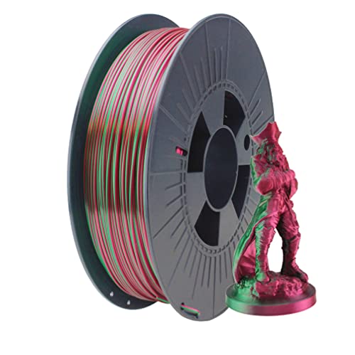 ICE FILAMENTS, Illusion+ Filament (Silk PLA), 3D Drucker Filament, 1.75mm, 0.75kg, Cherry+Green (Rosa+Grün) von ICE FILAMENTS