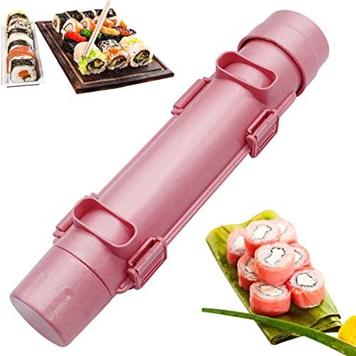 ICEBLUEOR Multifunktionale Onigiri-Form, DIY Sushi Making Kit Sushi Roll Maker, Sushi Bazooka Form Küchenwerkzeuge, tragbares Sushi-Herstellungs-Set für Anfänger Gemüse Fleisch DIY Picknick Reisen von ICEBLUEOR