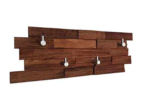 ICEBORN Wandgarderobe recyceltes Holz Massivholz Treibholz 3D Manufaktur (Coffee klein) von ICEBORN