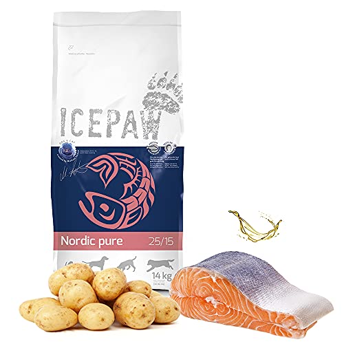 ICEPAW I High Premium I Trockenfutter Nordic Pure 14 kg I getreidefrei I Lachs und Kartoffeln I Für futtersensible Hunde von ICEPAW by Michael Tetzner