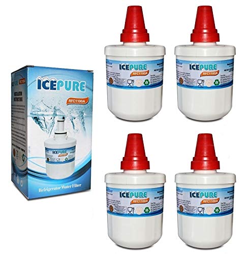 4 Pack Samsung AquaPure DA2900003G Plus Compatible Water Filter Refrigerator RFC1100A von ICEPURE