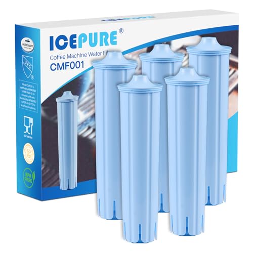 ICEPURE 5 x TÜV SÜD, NSF-zertifizierter vollautomatischer Kaffeemaschinen-Wasserfilter-Ersatz für Jura® Blue Filterpatrone, kompatibel mit Jura® ENA®, Packung mit 4 (Nicht für Jura® E6, E8) von ICEPURE