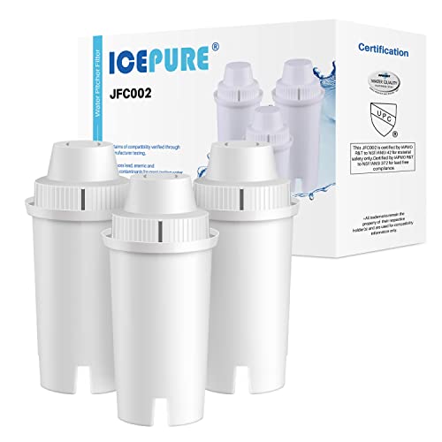 ICEPURE Krug Wasserfilter Ersatz für Brita® Standard Wasserfilter, Brita® Krüge und Spender, Classic OB03, Everyday, UltraMax, Metro+, XL, Mavea® 107007 35557 und mehr, NSF-zertifiziert, 3 Stück von ICEPURE