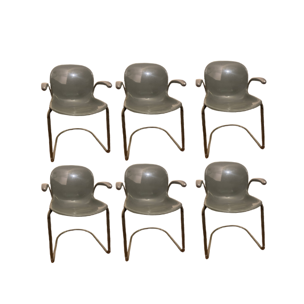 Set aus 6 Vintage-Armlehnstühlen von Gianfranchi (1960er Jahre), ICF DePadova von ICF DePadova