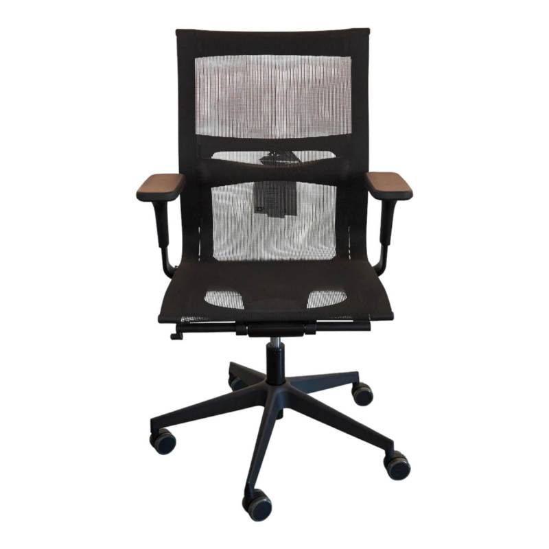 Bürostuhl Una Plus Bezug Stoff Mesh 01 Nero Schwarz Gestell Nylon Schwarz Strukt... von ICF