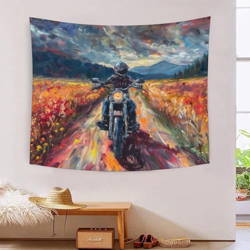 3D-Wanddecke, bedruckt, Motiv: Cross-Country-Motorrad, Heimdekoration, Bettwäsche, Poster, Wandkunst, Wandteppich, weiches Polyester, für Unisex-Kinderzimmer/Wohnzimmer/Schlafsaal/Vorhang, 180 x 230 3D-Wanddecke, bedruckt, Motiv: Cross-Country-Motorrad, Heimdekoration, Bettwäsche, Poster, Wandkunst, Wandteppich, weiches Polyester, für Unisex-Kinderzimmer/Wohnzimmer/Schlafsaal/Vorhang, 180 x 230 von ICFGHJQRS