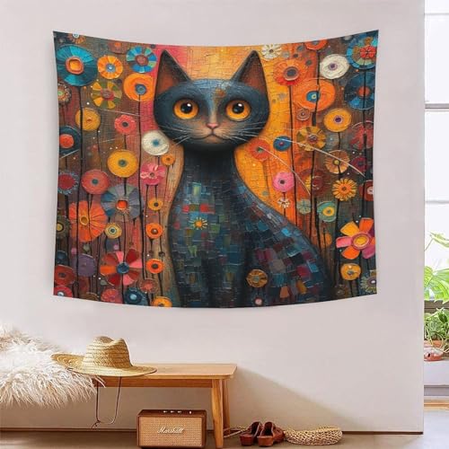 Cute Cat 3D-Druck Wandteppich Poster Ornament Wandkunst Tapestry Stoff Wand hängende Dekoration verwendet im Schlafzimmer, Wohnzimmer, Tagesdecke, Wanddekoration 100 cm x 150 cm Cute Cat 3D-Druck Wandteppich Poster Ornament Wandkunst Tapestry Stoff Wand hängende Dekoration verwendet im Schlafzimmer, Wohnzimmer, Tagesdecke, Wanddekoration 100 cm x 150 cm von ICFGHJQRS