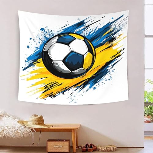 ICFGHJQRS 3D-Fußball-Druck-Wanddecke, Heimdekoration, Bettwäsche, Poster, Wandkunst, Wandteppich, Wandbehang, weiches Polyester, für Schlafzimmer, Wohnzimmer, Wohnheim, Dekoration, 100 x 150 cm ICFGHJQRS 3D-Fußball-Druck-Wanddecke, Heimdekoration, Bettwäsche, Poster, Wandkunst, Wandteppich, Wandbehang, weiches Polyester, für Schlafzimmer, Wohnzimmer, Wohnheim, Dekoration, 100 x 150 cm von ICFGHJQRS