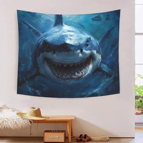 ICFGHJQRS 3D-Hai-bedruckte Wanddecke, Heimdekoration, Bettwäsche, Poster, Wandkunst, Wandteppich, Wandbehang, weiches Polyester, für Kinder, Jungen, Mädchen, Schlafzimmer, Wohnzimmer, 100 x 150 cm ICFGHJQRS 3D-Hai-bedruckte Wanddecke, Heimdekoration, Bettwäsche, Poster, Wandkunst, Wandteppich, Wandbehang, weiches Polyester, für Kinder, Jungen, Mädchen, Schlafzimmer, Wohnzimmer, 100 x 150 cm von ICFGHJQRS