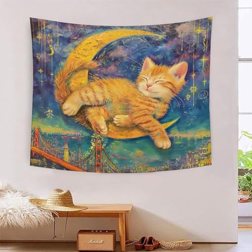 ICFGHJQRS 3D-Katzen-Wanddecke, Heimdekoration, Bettwäsche, Poster, Wandkunst, Wandteppich, weiches Polyester, für Kinder, Jungen, Mädchen, Schlafzimmer, Wohnzimmer, 100 x 150 cm ICFGHJQRS 3D-Katzen-Wanddecke, Heimdekoration, Bettwäsche, Poster, Wandkunst, Wandteppich, weiches Polyester, für Kinder, Jungen, Mädchen, Schlafzimmer, Wohnzimmer, 100 x 150 cm von ICFGHJQRS