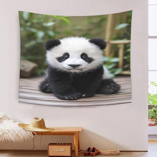 ICFGHJQRS 3D-Panda-bedruckte Wanddecke, Heimdekoration, Bettwäsche, Poster, Wandkunst, Wandteppich, Wandbehang, weiches Polyester, für Wohnzimmer, Schlafzimmer, Wohnheim, Dekoration, 100 x 150 cm ICFGHJQRS 3D-Panda-bedruckte Wanddecke, Heimdekoration, Bettwäsche, Poster, Wandkunst, Wandteppich, Wandbehang, weiches Polyester, für Wohnzimmer, Schlafzimmer, Wohnheim, Dekoration, 100 x 150 cm von ICFGHJQRS
