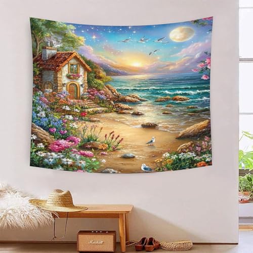 ICFGHJQRS 3D-Strand-bedruckte Wanddecke, Heimdekoration, Bettwäsche, Poster, Wandkunst, Wandteppich, weiches Polyester, für Kinder, Jungen, Mädchen, Schlafzimmer, Wohnzimmer, 100 x 150 cm ICFGHJQRS 3D-Strand-bedruckte Wanddecke, Heimdekoration, Bettwäsche, Poster, Wandkunst, Wandteppich, weiches Polyester, für Kinder, Jungen, Mädchen, Schlafzimmer, Wohnzimmer, 100 x 150 cm von ICFGHJQRS