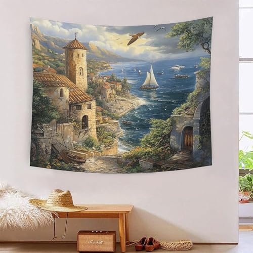 ICFGHJQRS 3D-Stranddruck, Wanddecke, Heimdekoration, Bettwäsche, Poster, Wandkunst, Wandteppich, Wandbehang, weiches Polyester, für Kinder, Jungen, Mädchen, Schlafzimmer, Wohnzimmer, 150 x 200 cm von ICFGHJQRS