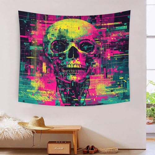 ICFGHJQRS 3D-Totenkopf-bedruckte Wanddecke, Heimdekoration, Bettwäsche, Poster, Wandkunst, Wandteppich, Wandbehang, weiches Polyester, für Unisex-Kinderzimmer/Wohnzimmer/Schlafsaal/Vorhang, 130 x 150 ICFGHJQRS 3D-Totenkopf-bedruckte Wanddecke, Heimdekoration, Bettwäsche, Poster, Wandkunst, Wandteppich, Wandbehang, weiches Polyester, für Unisex-Kinderzimmer/Wohnzimmer/Schlafsaal/Vorhang, 130 x 150 von ICFGHJQRS