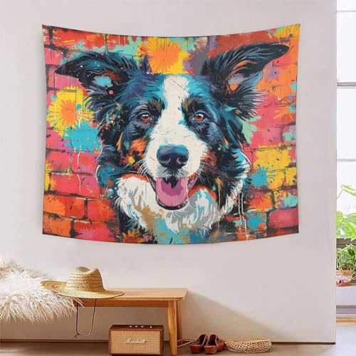 ICFGHJQRS 3D-Wanddecke, Bordür-Collie-Druck, Heimdekoration, Bettwäsche, Poster, Wandkunst, Wandteppich, weiches Polyester, für Schlafzimmer, Wohnzimmer, Wohnheim und Raumdekoration, 130 x 150 cm ICFGHJQRS 3D-Wanddecke, Bordür-Collie-Druck, Heimdekoration, Bettwäsche, Poster, Wandkunst, Wandteppich, weiches Polyester, für Schlafzimmer, Wohnzimmer, Wohnheim und Raumdekoration, 130 x 150 cm von ICFGHJQRS