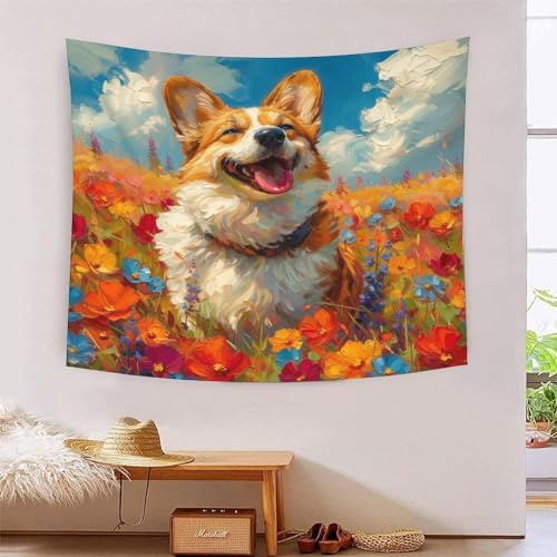 ICFGHJQRS 3D-Wanddecke, Motiv: Schäferhund, Heimdekoration, Bettwäsche, Poster, Wandkunst, Wandteppich, weiches Polyester, für Kinder, Jungen, Mädchen, Schlafzimmer, Wohnzimmer, 150 x 200 cm von ICFGHJQRS