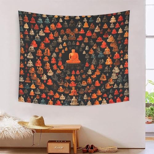ICFGHJQRS 3D-Wanddecke, künstlerischer Buddha-Statuen-Druck, Heimdekoration, Bettwäsche, Poster, Wandkunst, Wandteppich, Wandbehang, weiches Polyester, für Kinder, Jungen, Mädchen, Schlafzimmer von ICFGHJQRS