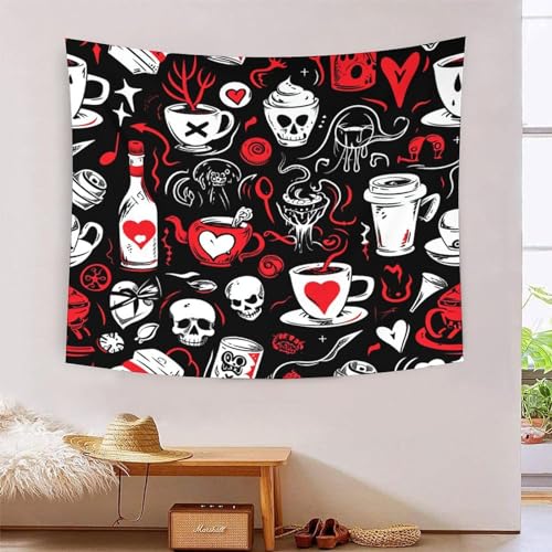 ICFGHJQRS 3D-Wanddecke, niedliche Symbole, Kaffee-Druck, Heimdekoration, Bettwäsche, Poster, Wandkunst, Wandteppich, Wandbehang, weiches Polyester, für Kinder, Jungen, Mädchen, Schlafzimmer ICFGHJQRS 3D-Wanddecke, niedliche Symbole, Kaffee-Druck, Heimdekoration, Bettwäsche, Poster, Wandkunst, Wandteppich, Wandbehang, weiches Polyester, für Kinder, Jungen, Mädchen, Schlafzimmer von ICFGHJQRS