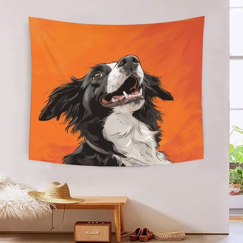 ICFGHJQRS 3D-Wanddecke, niedlicher Hund, bedruckt, Heimdekoration, Bettwäsche, Poster, Wandkunst, Wandteppich, Wandbehang, weiches Polyester für Schlafzimmer, Dekorationen, Stranddecke von ICFGHJQRS