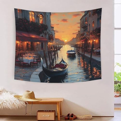ICFGHJQRS 3D-Wanddecke mit Venedig-Kanälen-Druck, Heimdekoration, Bettwäsche, Poster, Wandkunst, Wandteppich, Wandbehang, weiches Polyester, für Kinder, Jungen, Mädchen, Schlafzimmer, Wohnzimmer, 150 ICFGHJQRS 3D-Wanddecke mit Venedig-Kanälen-Druck, Heimdekoration, Bettwäsche, Poster, Wandkunst, Wandteppich, Wandbehang, weiches Polyester, für Kinder, Jungen, Mädchen, Schlafzimmer, Wohnzimmer, 150 von ICFGHJQRS