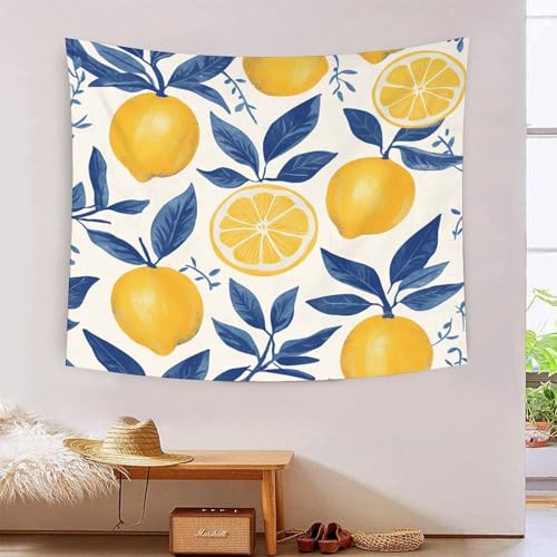 ICFGHJQRS 3D-Wanddecke mit Zitronen-Druck, Heimdekoration, Bettwäsche, Poster, Wandkunst, Wandteppich, weiches Polyester, für Kinder, Jungen, Mädchen, Schlafzimmer, Wohnzimmer, 180 x 230 cm von ICFGHJQRS