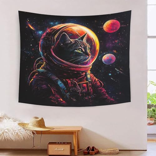 ICFGHJQRS 3D-Weltraum-Katze, bedruckte Wanddecke, Heimdekoration, Bettwäsche, Poster, Wandkunst, Wandteppich, Wandbehang, weiches Polyester, für Unisex-Kinderzimmer/Wohnzimmer/Schlafsaal/Vorhang, 150 ICFGHJQRS 3D-Weltraum-Katze, bedruckte Wanddecke, Heimdekoration, Bettwäsche, Poster, Wandkunst, Wandteppich, Wandbehang, weiches Polyester, für Unisex-Kinderzimmer/Wohnzimmer/Schlafsaal/Vorhang, 150 von ICFGHJQRS
