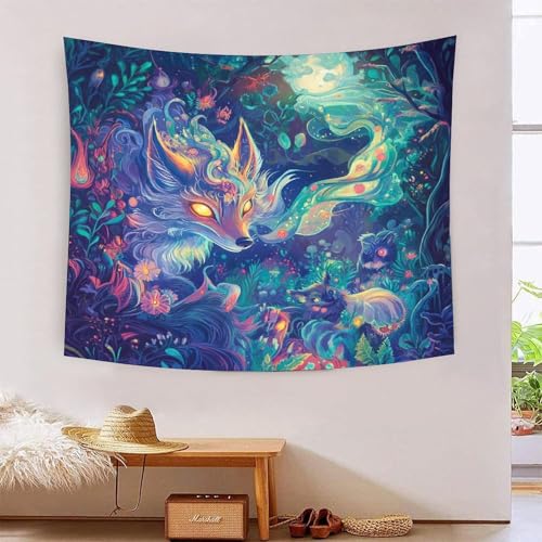 ICFGHJQRS 3D-Wolf-Druck, Wanddecke, Heimdekoration, Bettwäsche, Poster, Wandkunst, Wandteppich, weiches Polyester für Schlafzimmer, Dekorationen, Stranddecke, Studentenwohnheim, 180 x 230 cm von ICFGHJQRS