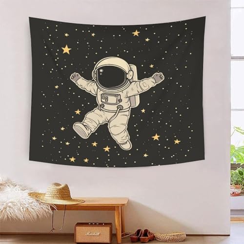 ICFGHJQRS Astronaut 3D-Druck Wandteppich Poster Ornament Wandkunst Tapestry Zubehör Raumteiler Wandbehang Verwendet In Schlafzimmer, Wohnzimmer, Tagesdecke, Wanddekoration 100cmx150cm von ICFGHJQRS