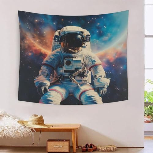 ICFGHJQRS Astronaut 3D-Druck Wandteppich Poster Ornament Wandkunst Tapestry Zubehör Raumteiler Wandteppich Verwendet in Schlafzimmer, Wohnzimmer, Tagesdecke, Wanddekoration 180cmx230cm von ICFGHJQRS