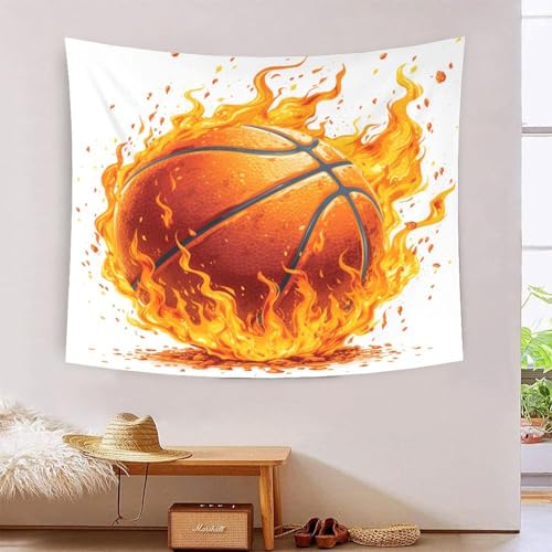 ICFGHJQRS Basketball 3D-Druck Wandteppich Poster Ornament Wandkunst Tapestry Zubehör Raumteiler Tapisserie Für Wohnzimmer Schlafzimmer Schlafsaal 180cmx230cm von ICFGHJQRS