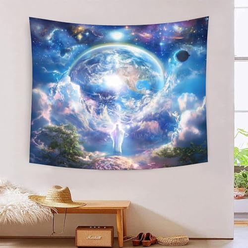 ICFGHJQRS Beautiful Planet 3D-Druck Wandteppich Poster Ornament Wandkunst Tapestry Zubehör Raumteiler Wandteppich für Wohnzimmer Schlafzimmer 130cmx150cm von ICFGHJQRS