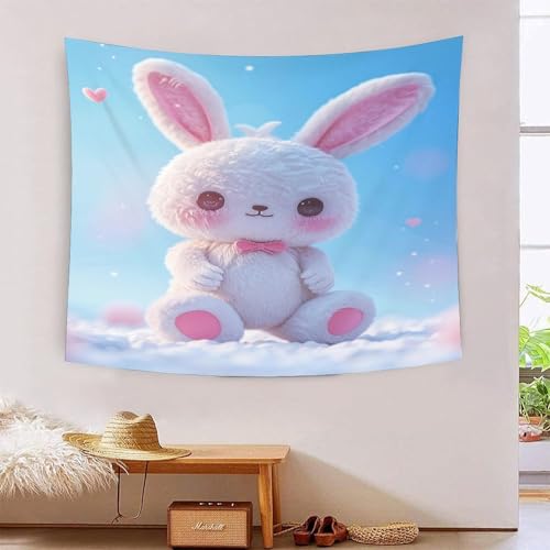ICFGHJQRS Bedruckte 3D-Wanddecke mit Hasen-Motiv, Heimdekoration, Bettwäsche, Poster, Wandkunst, Wandteppich, Wandbehang, weiches Polyester, für Unisex-Kinderzimmer/Wohnzimmer/Schlafsaal/Vorhang, 150 ICFGHJQRS Bedruckte 3D-Wanddecke mit Hasen-Motiv, Heimdekoration, Bettwäsche, Poster, Wandkunst, Wandteppich, Wandbehang, weiches Polyester, für Unisex-Kinderzimmer/Wohnzimmer/Schlafsaal/Vorhang, 150 von ICFGHJQRS