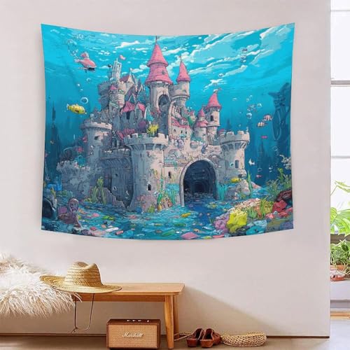 ICFGHJQRS Bedruckte 3D-Wanddecke mit Schlossmotiv, Heimdekoration, Bettwäsche, Poster, Wandkunst, Wandteppich, Wandbehang, weiches Polyester, für Schlafzimmer, Wohnzimmer, Wohnheim, Heimdekoration ICFGHJQRS Bedruckte 3D-Wanddecke mit Schlossmotiv, Heimdekoration, Bettwäsche, Poster, Wandkunst, Wandteppich, Wandbehang, weiches Polyester, für Schlafzimmer, Wohnzimmer, Wohnheim, Heimdekoration von ICFGHJQRS