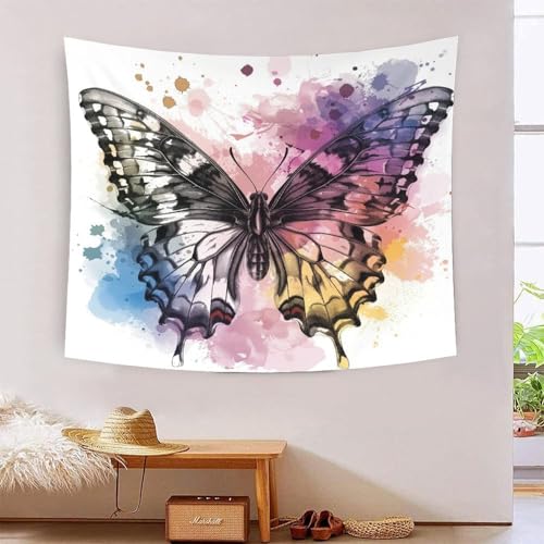 ICFGHJQRS Butterfly 3D-Druck Wandteppich Poster Ornament Wandkunst Tapestry Stoff Wand hängende Dekoration für Wohnkultur 100 x 150 cm von ICFGHJQRS