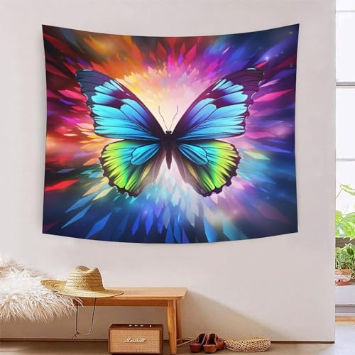 ICFGHJQRS Butterfly 3D-Druck Wandteppich Poster Wanddekoration Tapestry Zubehör Raumteiler Tapisserie Für Wohnzimmer Schlafzimmer Schlafsaal 130cmx150cm von ICFGHJQRS