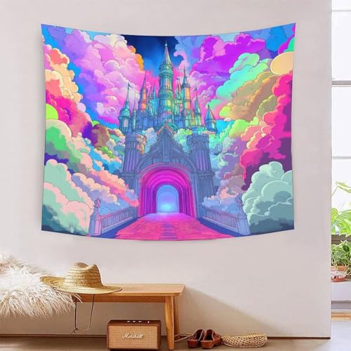 ICFGHJQRS Castle 3D-Druck Wandteppich Poster Ornament Wandkunst Tapestry Zubehör Raumteiler Wandteppich Verwendet im Schlafzimmer, Wohnzimmer, Tagesdecke, Wanddekoration 180cmx230cm von ICFGHJQRS