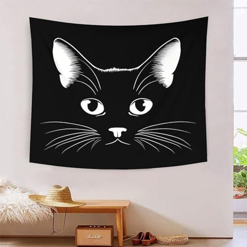 ICFGHJQRS Cat 3D-Druck Wandteppich Poster Ornament Wandkunst Tapestry Zubehör Raumteiler Wandteppich Verwendet in Schlafzimmer, Wohnzimmer, Tagesdecke, Wanddekoration 100cmx150cm von ICFGHJQRS