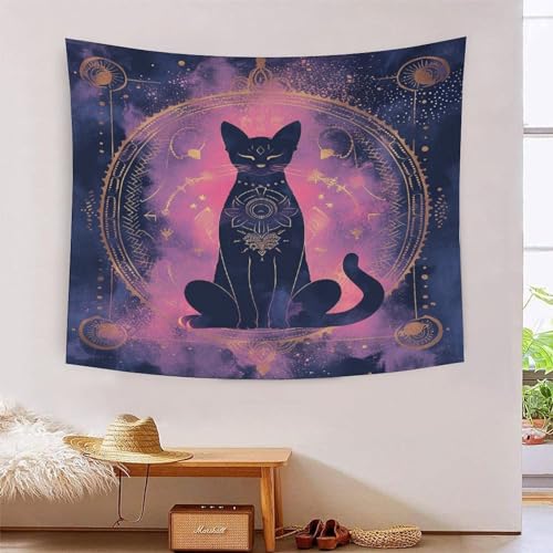 ICFGHJQRS Cat 3D-Druck Wandteppich Poster Ornament Wandkunst Tapestry Zubehör Raumteiler Wandteppich Verwendet in Schlafzimmer, Wohnzimmer, Tagesdecke, Wanddekoration 180cmx230cm von ICFGHJQRS