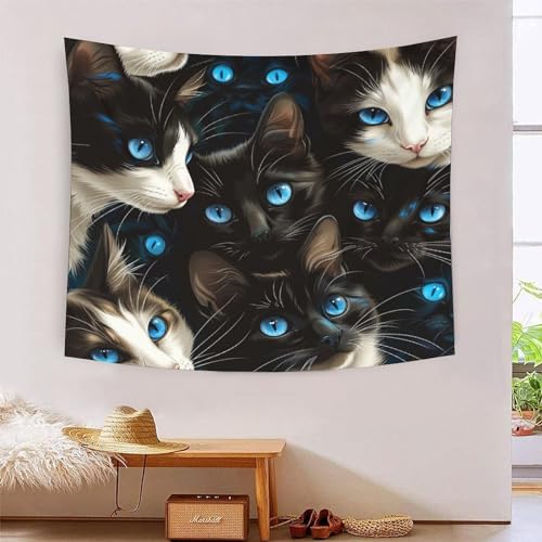 ICFGHJQRS Cat 3D-Druck Wandteppich Poster Wanddekoration Tapestry Stoff Wand hängende Dekoration für Wohnzimmer Schlafzimmer 130cmx150cm von ICFGHJQRS