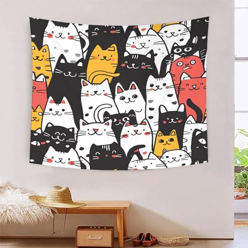 ICFGHJQRS Cat 3D-Druck Wandteppich Poster Wanddekoration Tapestry Zubehör Raumteiler Tapisserie Für Schlafzimmer, Wohnzimmer, Schlafsaal 100cmx150cm von ICFGHJQRS